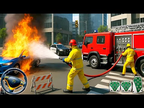 FireFighter Truck Rescue Simulator 3D - US Emergency 911 Ambulance Driving - Android Gameplay 