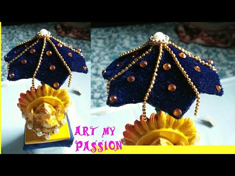 Ganesh umbrella Making easy and simple at home // ganesh decoration Video
