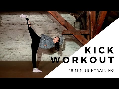 Lockdown Workout | So werden deine Kicks stärker | 18Min Kick Workout für schöne Beine