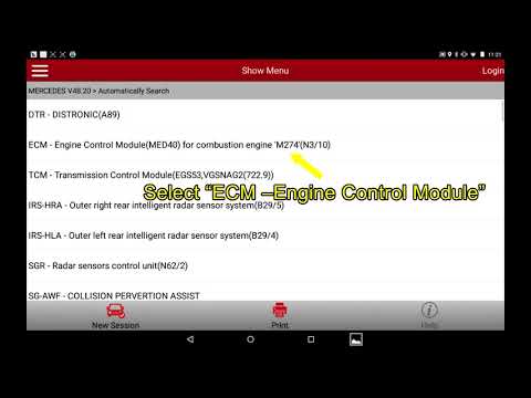 [LAUNCH X-431PRO/PRO3] Throttle Adaptation Method, 2014 Benz Chassis 212