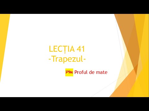 LECȚIA 41: Trapezul #profuldemate2020 #Bacalaureat #Evaluare #Națională #matematică #școală #online