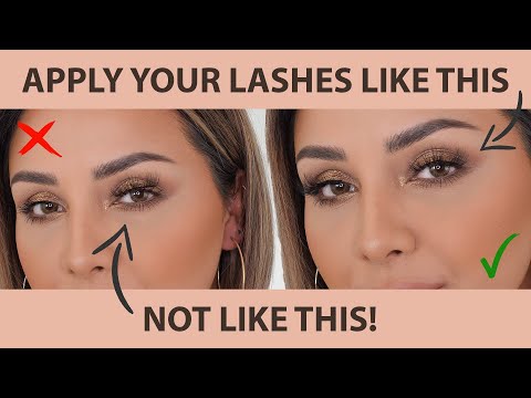 EASY WAY TO APPLY FALSE EYELASHES 2021 | NINA UBHI