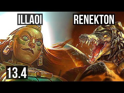ILLAOI vs RENEKTON (TOP) | Rank 3 Illaoi, 1400+ games, 1.8M mastery | KR Challenger | 13.4