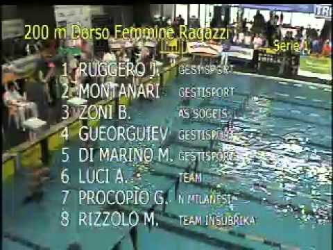 200 dorso F Ragazze prima e seconda serie