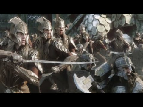 Enanos y Elfos Vs Orcos | V.Ext | El Hobbit La Batalla De Los 5 Ejércitos