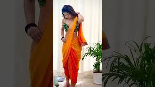 Easy How to wear a saree in 2 minutes #shorts #sadi #explore