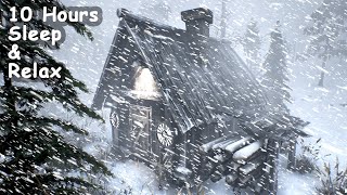 BLIZZARD at cabin in Lapland. Snow storm for sleeping and howling winds. Winter sounds for sleep