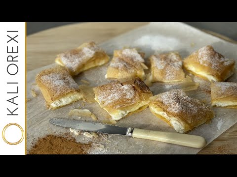 Kelly's Cretan Bougatsa - Sweet Greek Fillo Pastry Recipe with Feta and Goat's cheese
