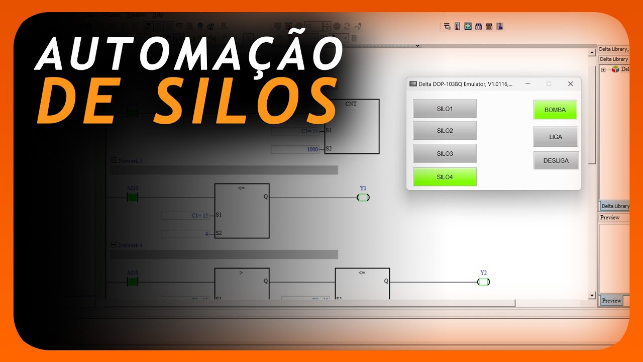 Como Criar uma Lógica Para Encher 4 Silos com CLP e IHM