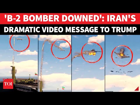 'US B-2 Bombers Downed': Iran Bombshell 'STRIKE' Video; Watch How Aircraft Goes Down - In Animation