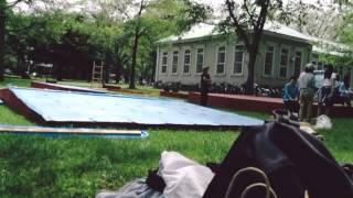 学祭　ステージ設営