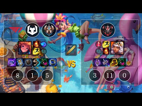 T1 Closer Zoe vs Qiyana Mid - KR Challenger Patch 10.11