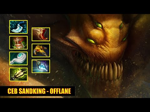 CEB SANDKING - how to offlane a teamplayer timely burrowstrike and insane OG's comeback Dota2