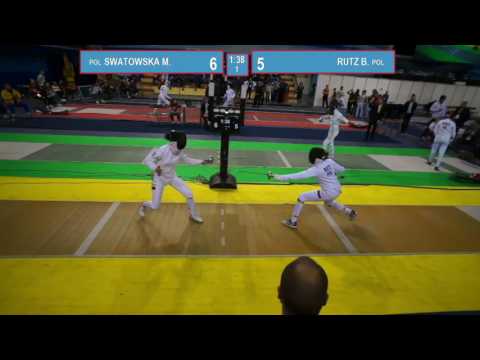T8. RUTZ Barbara (POL) - SWATOWSKA Martyna (POL). Epee women.