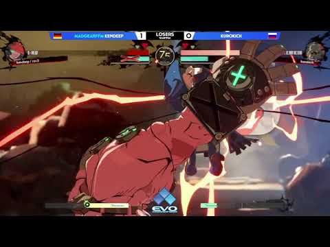Guilty Gear Strive: MADGEARFFM Kendeep vs Kurokich - Losers Semifinal - EVO 2021 Online EU