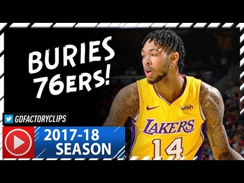 Brandon Ingram Full Highlights vs Sixers (2017.12.07) - 21 Pts, 7 Reb, GAME-WINNER!