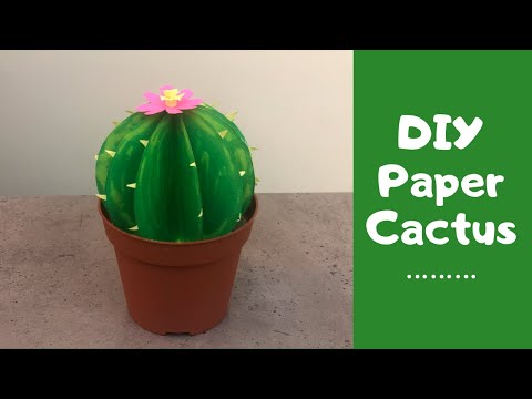 DIY: paper cactus || how to make easy paper cactus at home || cactus making tutorial || diy craft