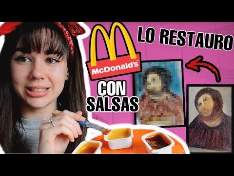 PINTO un CUADRO con SALSAS del McDONALS | *No me lo esperaba* | @whereisleto