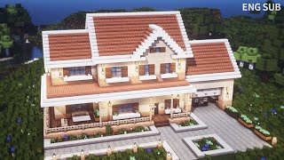 Minecraft: How To Build a Suburban House Tutorial (#4) | 마인크래프트 건축, 집 짓기, 단독 주택, 인테리어