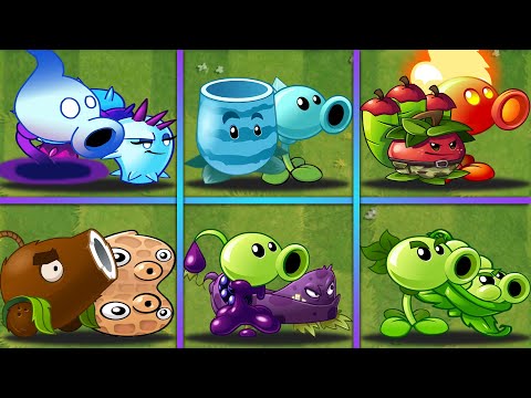 6 PAIR Team Colors PEA & PULT Battlez - Who Will Win? - PvZ 2 Team Plants vs Team Plants