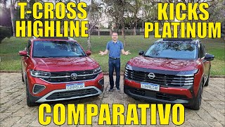 Comparativo: Nissan Kicks Platinum x Volkswagen T-