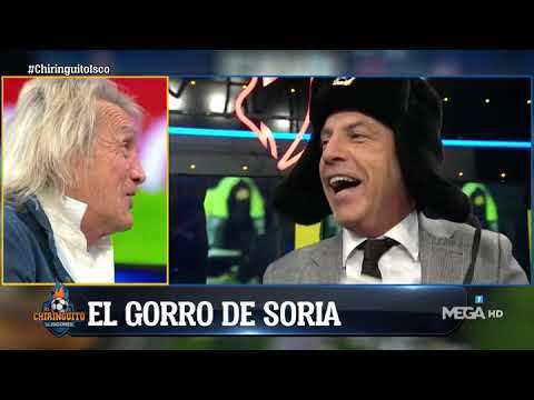 Soria irrumpió el plató con un gorro moscovita tras la derrota del Madrid ante el CSKA