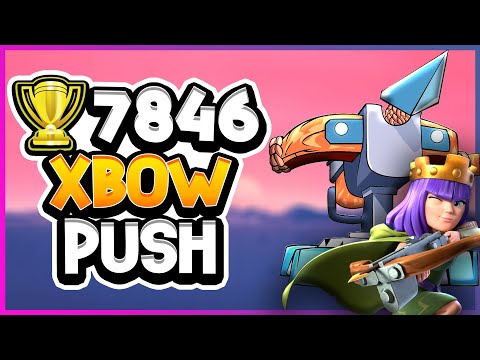🏆7846 Top 120 Ladder Push with Xbow Queen — Clash Royale