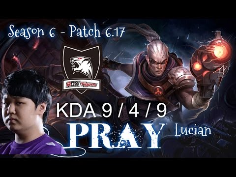 ROX PraY LUCIAN vs CAITLYN ADC - Patch 6.17 KR Ranked | League of Legends