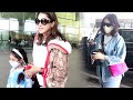 Bhumi Pednekar And Isha Koppikar With Daughter Spotted at Mumbai Airport | Shudh Manoranjan