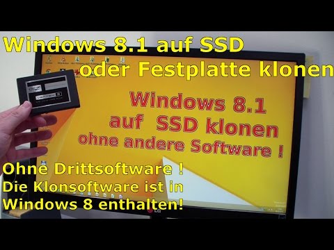 Windows 8.1 Festplatte auf SSD / HDD kopieren klonen ohne Extrasoftware - [English subtitles] Video