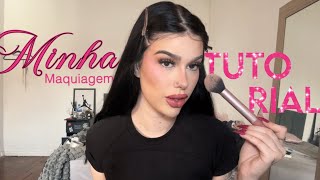 minha maquiagem completa + todos os produtos