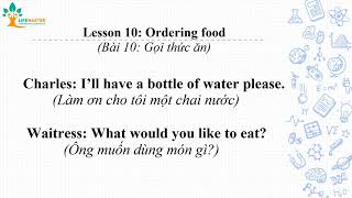Bài 10: Gọi đồ ăn | Lesson 10: Ordering food