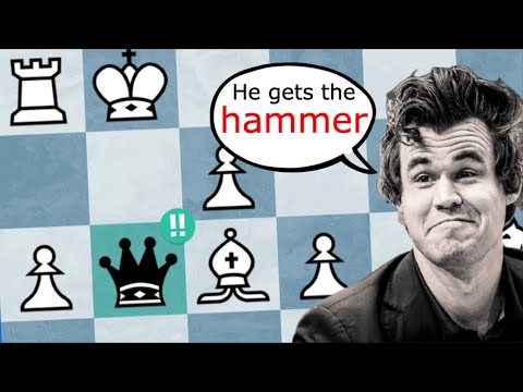 Carlsen DESTROYS 2000 ELO with stunning QUEEN SACRIFICE #chess