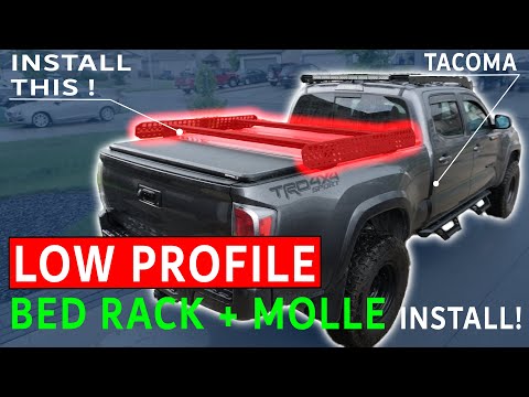 LOW PROFILE BED RACK SYSTEM INSTALL on this NEW Toyota TACOMA TRD Sport | EASY DIY