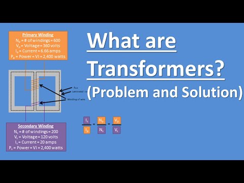 Transformers AC Voltage and Current Changers in Plain Sight (Electricity Physics Problem Worked Out)