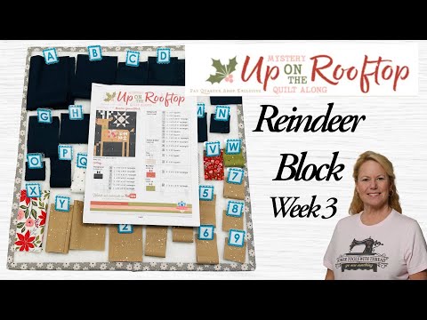 #FQS Up on the Rooftop, Week 3, Reindeer Block, The Stitchuation Room 9-23-25