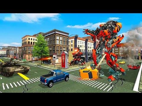 Real Robot Car Transformer: Elephant Robot Car Battle - Android Gameplay