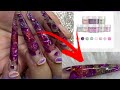 ModelOnes New Romance Acrylic Set Review Longest Stiletto Galaxy Cow Print Nails 5XL