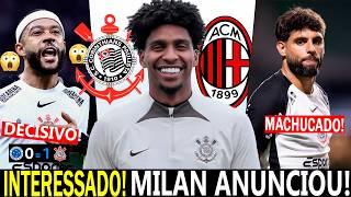 HUGO VIRA BOMBA no CORINTHIANS! MILAN INTERESSADO! YURI ALBERTO MACHUCADO! MEMPHIS DECIDE e+