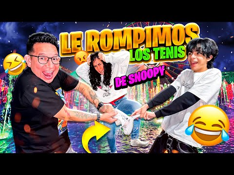 PRANK ON RAYITO, WE DESTROYED HIS SNOOPY SNEAKERS 🤣😂 HE GOT VERY ANGRY