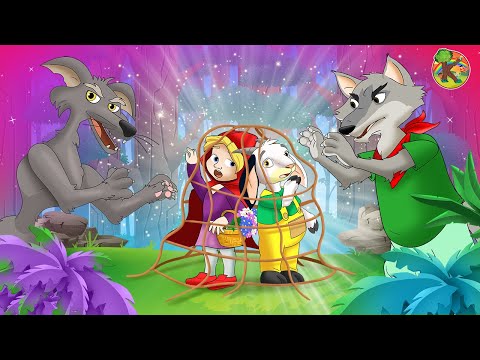 Ulven og De Syv Små Geitene + Rødhette Og Ulven | KONDOSAN Norsk - Tegnefilm | Eventyr på Norsk