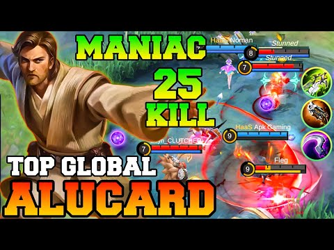 Maniac + 25 Kills Perfect Carry Alucard ! Lifesteal Alucard Best Build 2023 Pro Gameplay Emblem MLBB