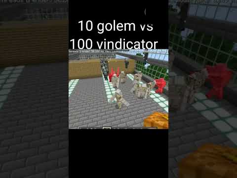 Vindicator vs golem pvp in minecraft ll King KSV #minecraft #shortsfeed