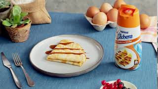 Nestlé La Lechera Topping Dulce de Leche presenta: una mísera crepe anuncio