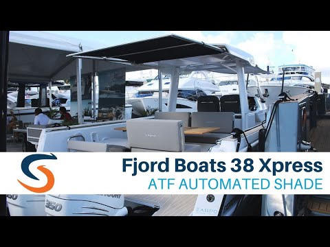 Fjord 38 Xpress with SureShade Automated Boat Shade