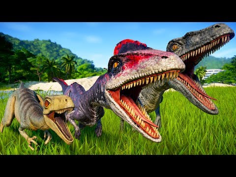 Deinonychus vs Velociraptor vs Proceratosaurus vs Dilophosaurus vs Troodon Jurassic World Evolution