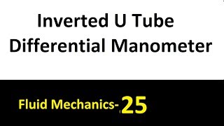 Inverted U Tube Differential Manometer Fluid Mechanics- 25