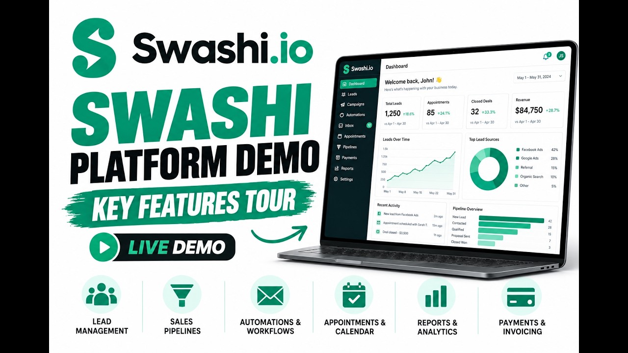 Video thumbnail — Swashi platform — key features, a Swashi tutorial