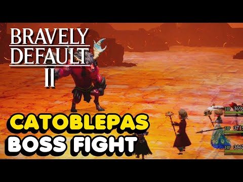 Bravely Default 2 - Catoblepas Boss Fight (Hard Difficulty)
