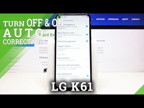 How to Change Text Corrections in LG K61 – Activate Auto Correction